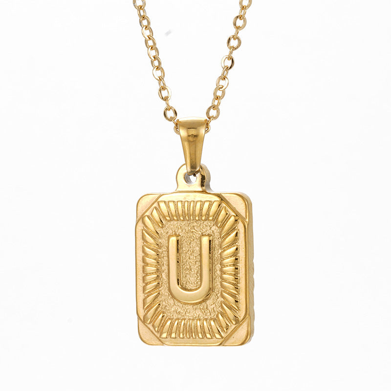 Wholesale Brand Letter Pendant Gold Plated Necklaces